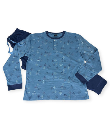 Pijama Hombre Verano Largo Algodón a precio barato