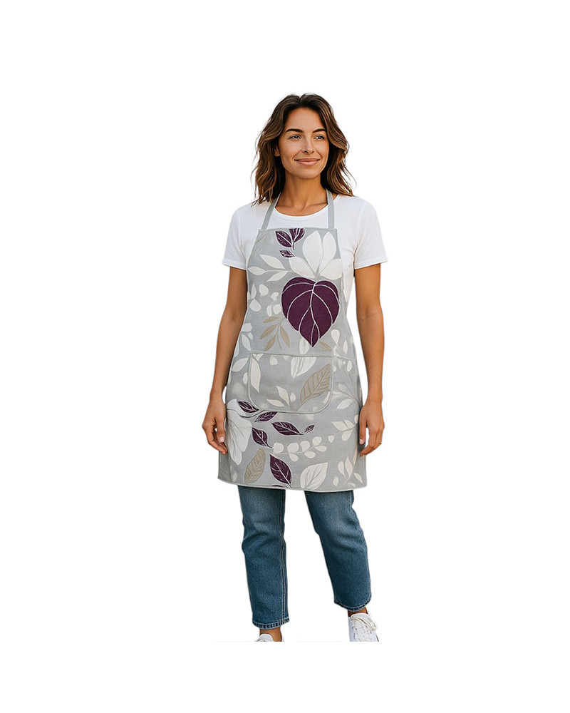 Delantal Tela Antimanchas Estampado Digital Flor a precios bajos
