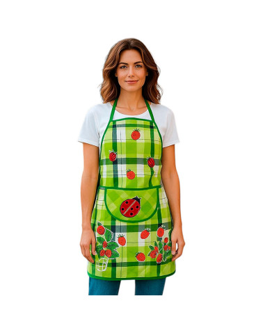 Mandil Acolchado Impermeable con Bolsillo Mariquitas