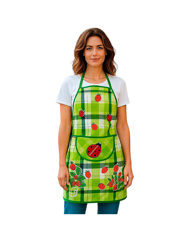 Mandil Acolchado Impermeable con Bolsillo Mariquitas a precio barato