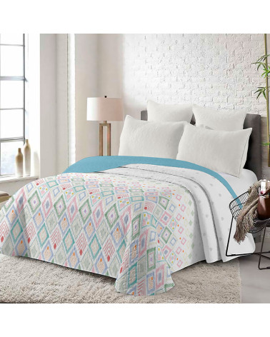 Colcha Bouti Termosellada Estampada Reversible Kity