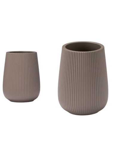 Vaso Baño Portacepillo Rayas Abombado