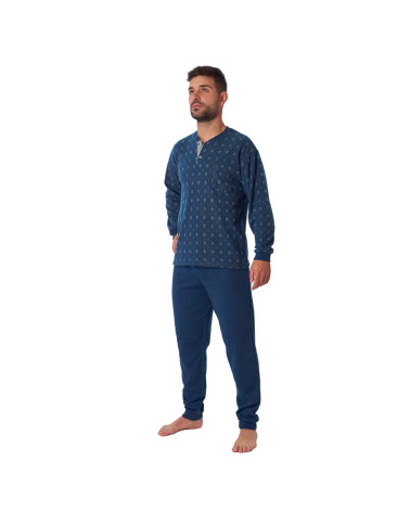 Pijama Caballero Invierno Punto Milano Térmico Bolsillo barato