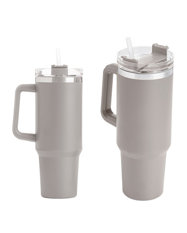 Vaso Térmico Acero Inoxidable 1200 Ml Asa y Pajita barato