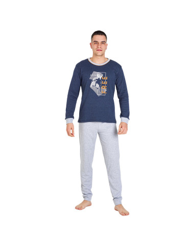 Pijama de Invierno Caballero Algodón – Interior Perchado Diseño Skate