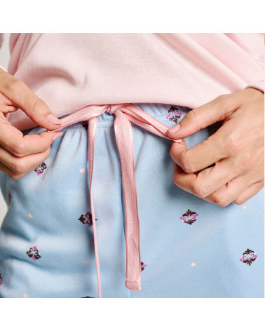 Pijama Mujer Invierno Interlock MuyDeMi Flores con la mejor oferta