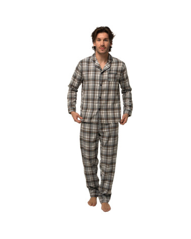 Pijama Invierno Caballero Franela Perchado Abierto