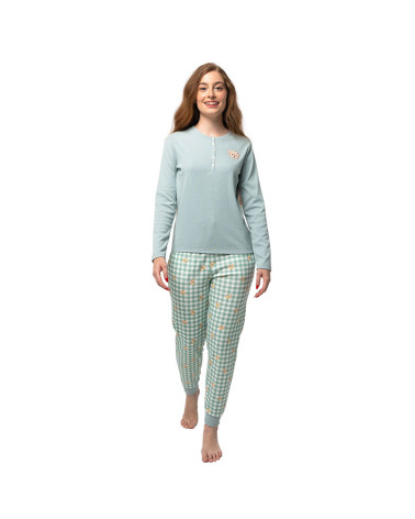 Pijama Mujer Invierno Algodón Perchado Osito barato