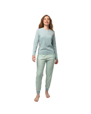 Pijama Mujer Invierno Algodón Perchado Osito barato