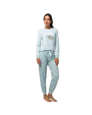 Pijama Invierno Viscosa Perchado Mujer Perezoso