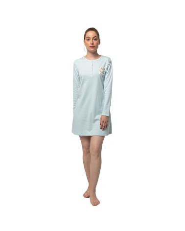 Camisón invierno mujer barato algodón perchado liso