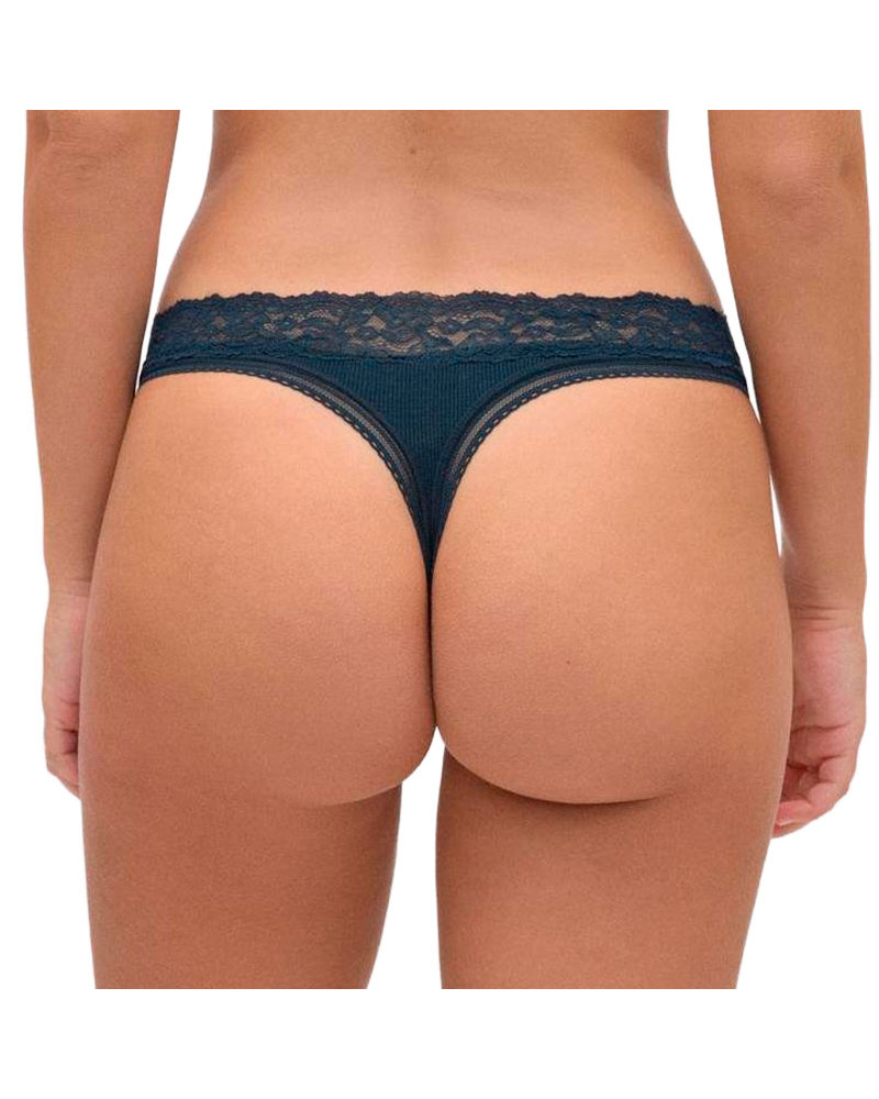 Tanga canalé barato con encaje Ysabel Mora