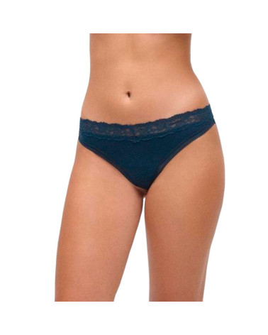 Tanga canalé barato con encaje Ysabel Mora