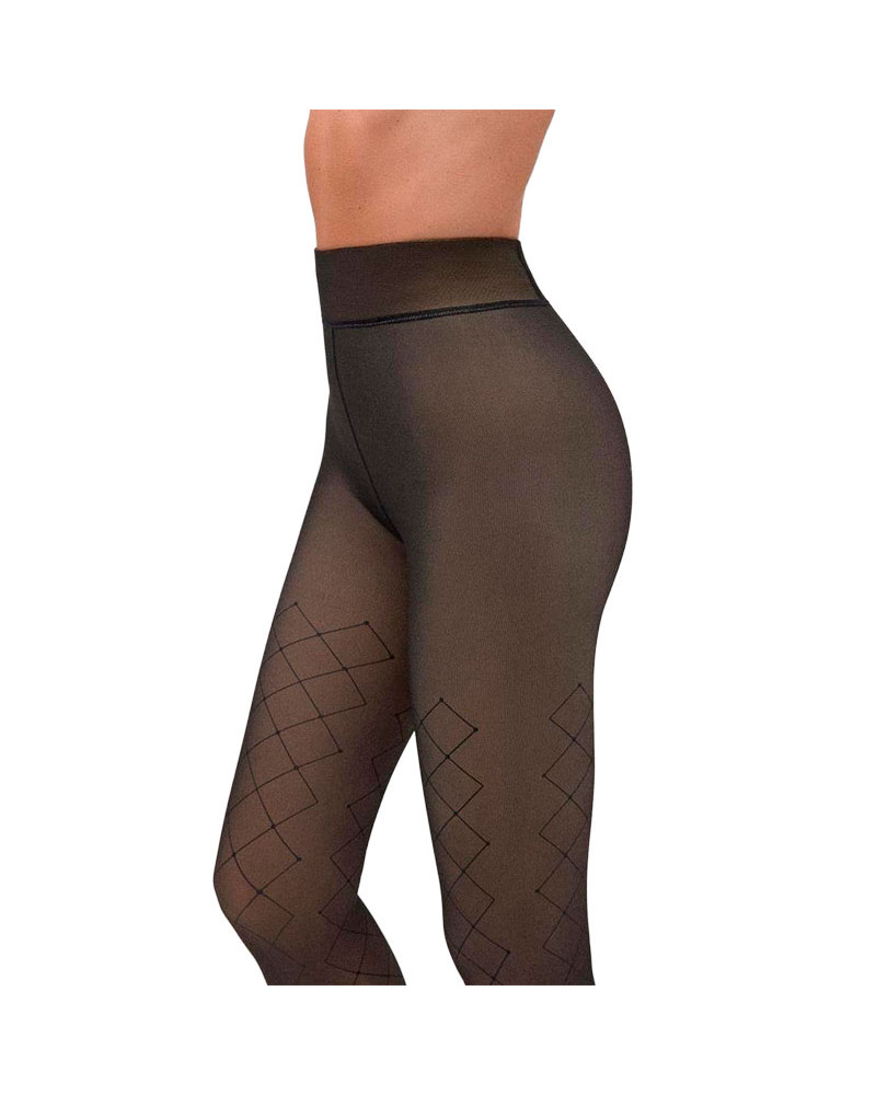 Panty térmico 160 DEN rombos barato Ysabel Mora