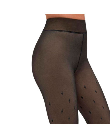 Panty térmico 160 DEN geométrico rombos barato Ysabel Mora