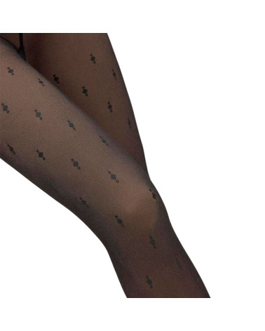 Panty térmico 160 DEN geométrico rombos barato Ysabel Mora