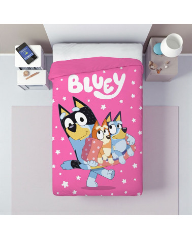 Edredón Nórdico Bluey Rosa 160x250 cm | Cama de 90