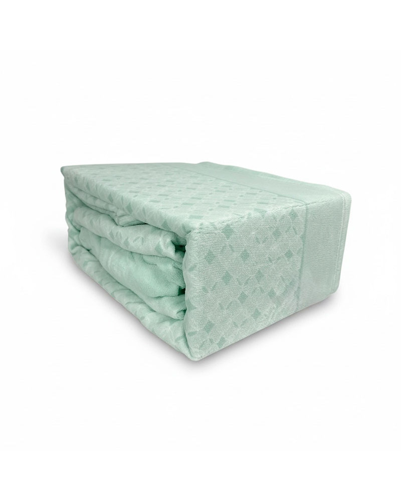 Sábanas coralina invierno verde Rombos cama 135 extra suaves
