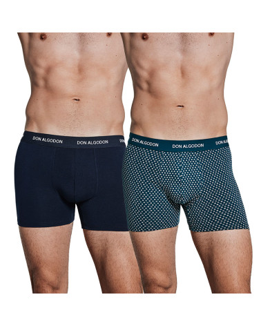 Boxer Caballero Juvenil Estampado Don Algodón Pack 2