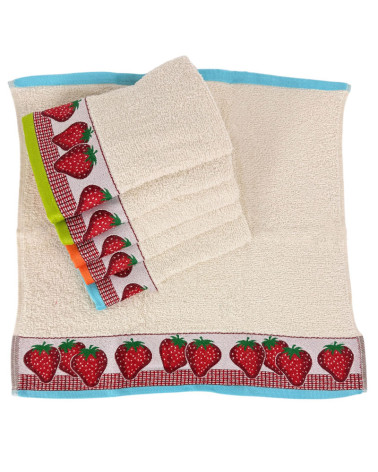 Pack 6 Paños Cocina 100% Algodón 500 gr/m2 Fresas barato