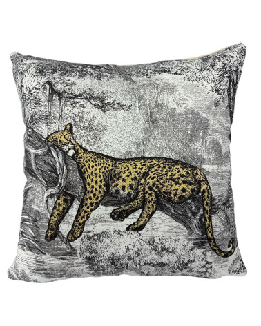 Funda Cojín Digital Loneta Leopardo a precio barato