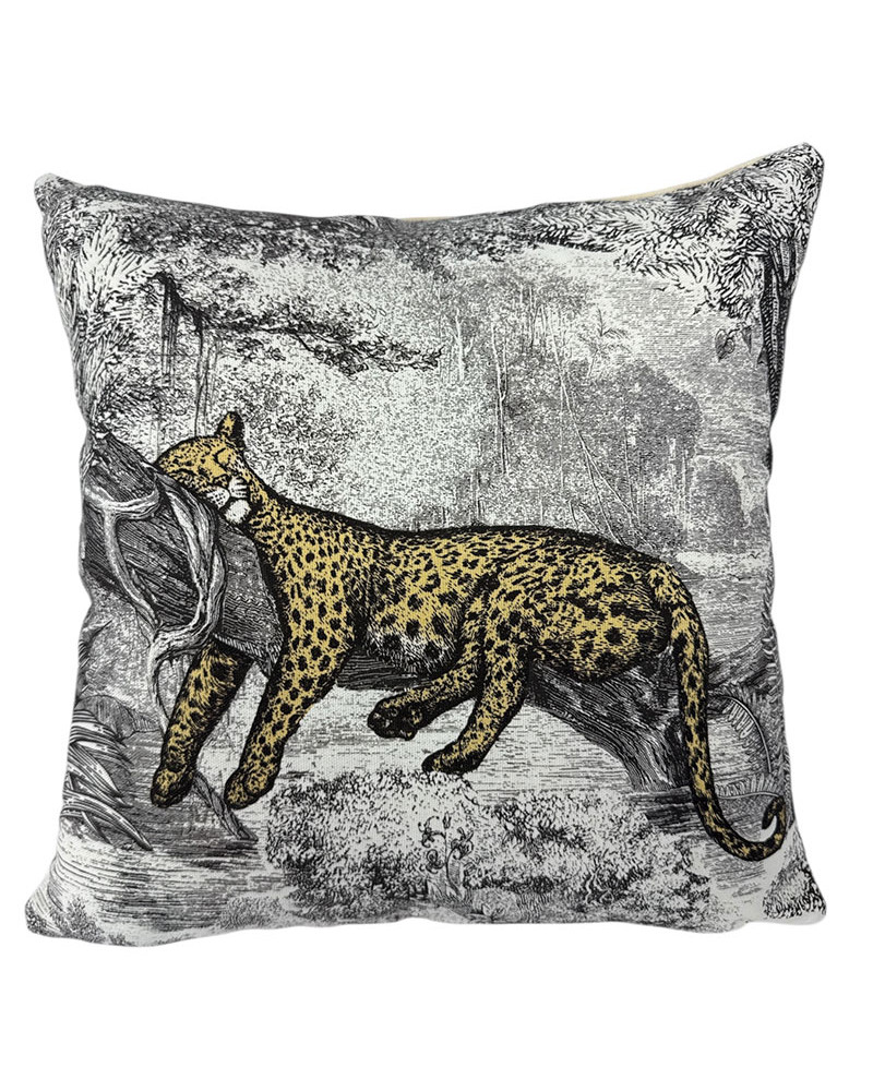 Funda Cojín Digital Loneta Leopardo a precio barato