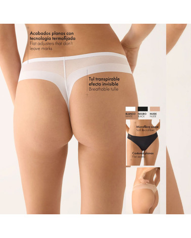 Tanga Nomarks Paula Echevarría Blanco – Invisible Sin Costuras barata