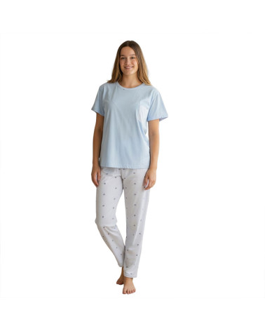 Pijama Verano Algodón Mujer largo Ana a precio barato