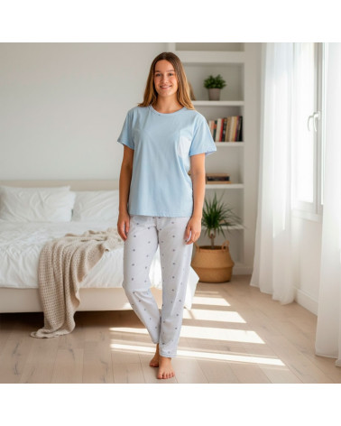 Pijama Verano Algodón Mujer largo Ana a precio barato