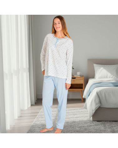 Pijama Verano Algodón Mujer largo Gema a precio barato