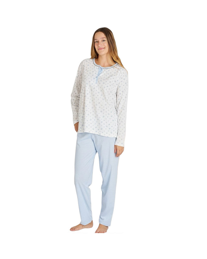 Pijama Verano Algodón Mujer largo Gema a precio barato