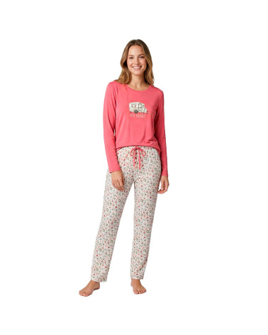 Pijama Largo Verano Mujer Modal Bon Voyage a precio barato
