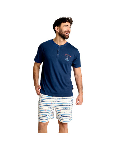 Pijama Interlock Hombre Algodón Verano MuyDemi a precio barato