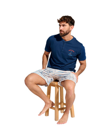 Pijama Interlock Hombre Algodón Verano MuyDemi a precio barato