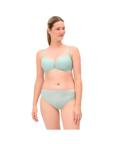 Conjunto Lencería Sujetador de Capacidad con Aro y Relleno + Braga Midi