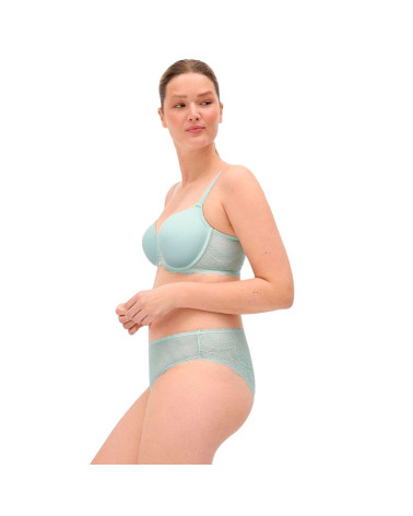 Conjunto Lencería Sujetador de Capacidad con Aro y Relleno + Braga Midi