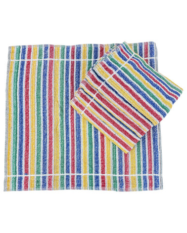 Pack 6 Paños Cocina Rizo Algodón Jacquard Líneas