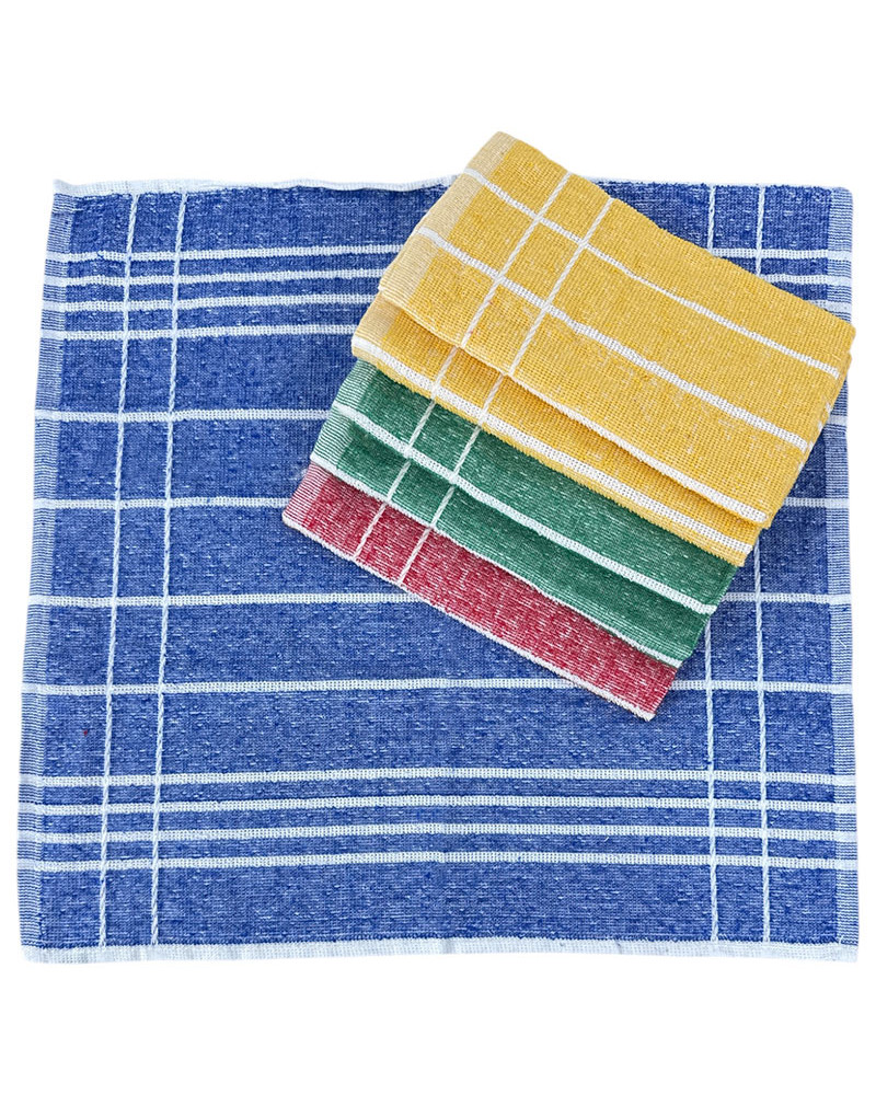 Pack 6 Paños Cocina Rizo Algodón Jacquard Cuadros baratos