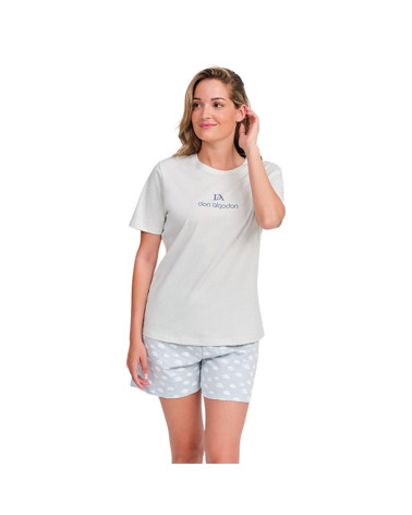 Pijama Mujer Algodón Verano Nubes Don Algodón a precio barato