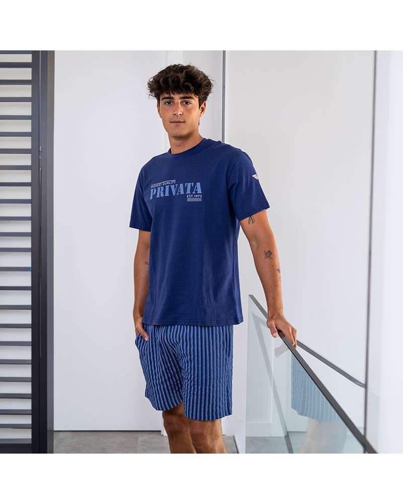 Pijama Verano Caballero Rayas Privata al mejor precio