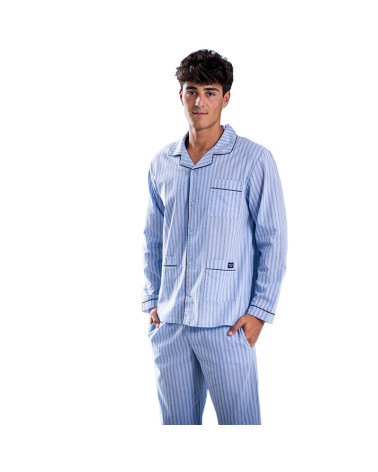Pijama Popelin Caballero Abierto Juan Privata con la mejor oferta