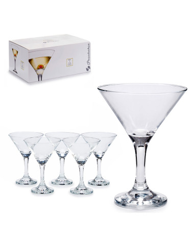 Juego 6 Copas Martini Bistro Cristal 190 Ml a precio barato