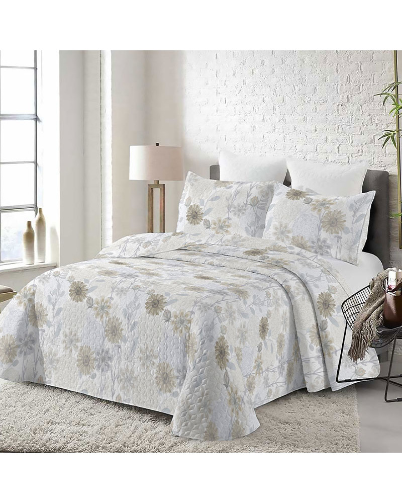 Colcha bouti reversible Carmen con funda cojín cama