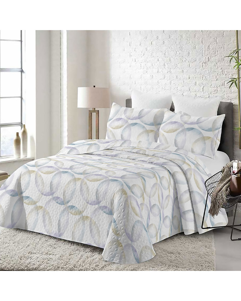Colcha bouti reversible Gloria con funda cojín cama