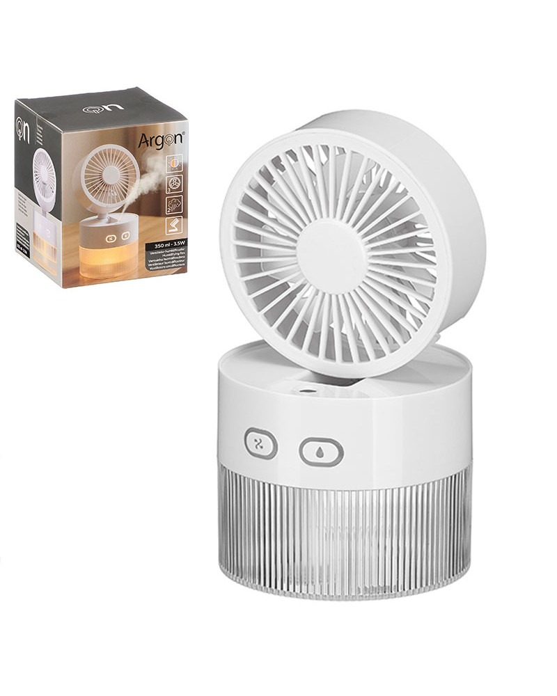 Ventilador Sobremesa con Humidificador 350 ml Argón | Rufino Díaz