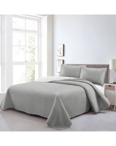 Colcha Nido de Abeja Atria Reversible + Funda de Cojín