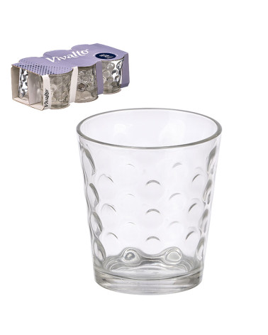 Juego 6 Vasos Agua Puntos Cristal 280 Ml | Rufino Díaz