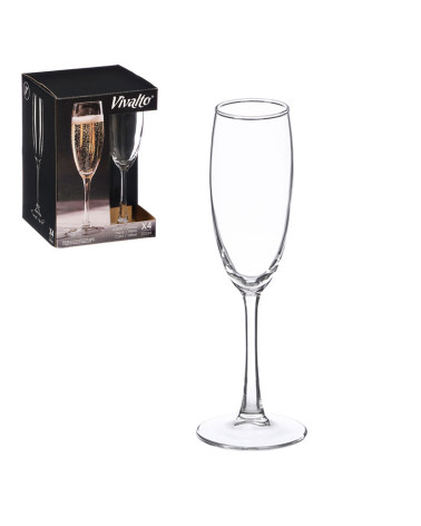 Juego 4 Copas Cava Cristal 200 Ml | Rufino Díaz