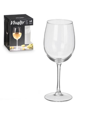 Juego 4 Copas Redonda Vino Cristal 465 Ml | Rufino Díaz