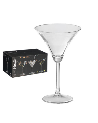 Juego 6 Copas Martini Vintage Cristal 260 Ml | Rufino Díaz